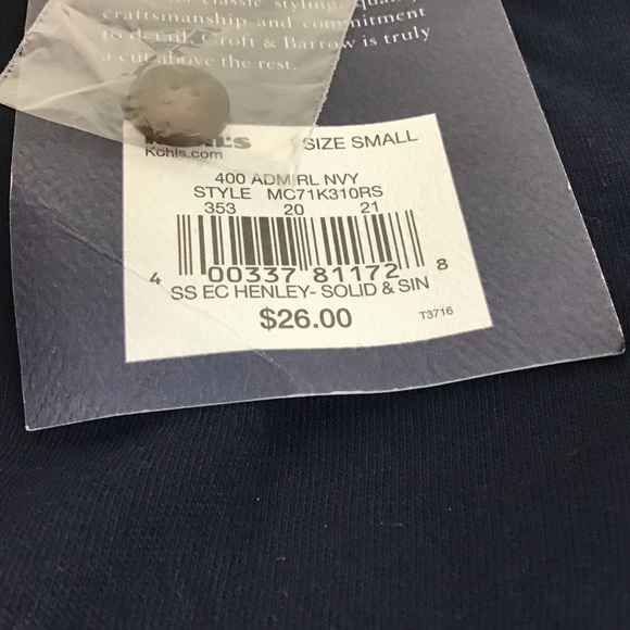 Henley 3 button neck ,men’s tee. - Picture 5 of 5